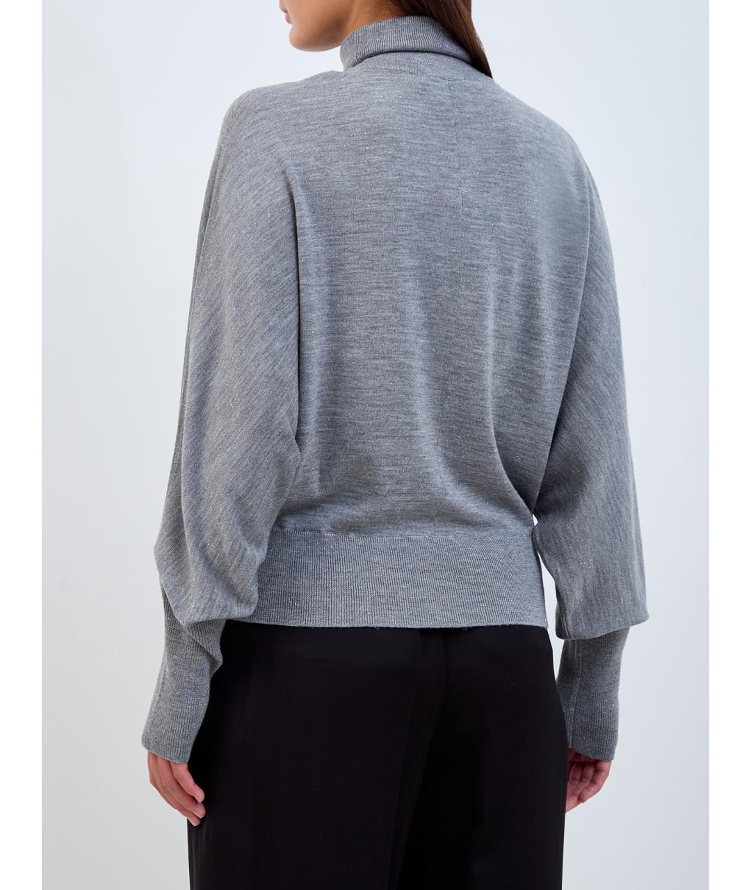PESERICO Серая шерстяная водолазка, фото 4