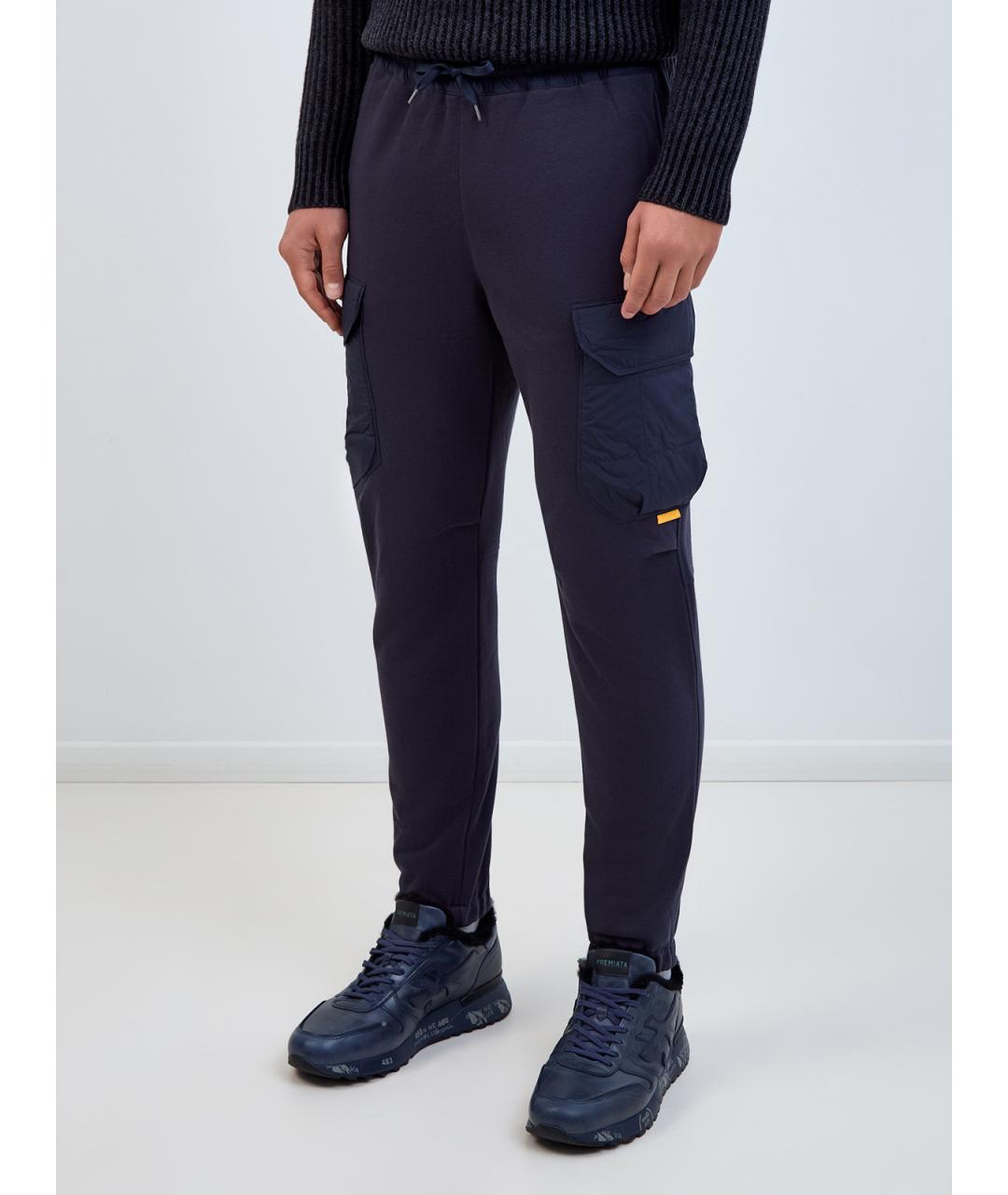 PARAJUMPERS Темно-синие хлопковые повседневные брюки, фото 3