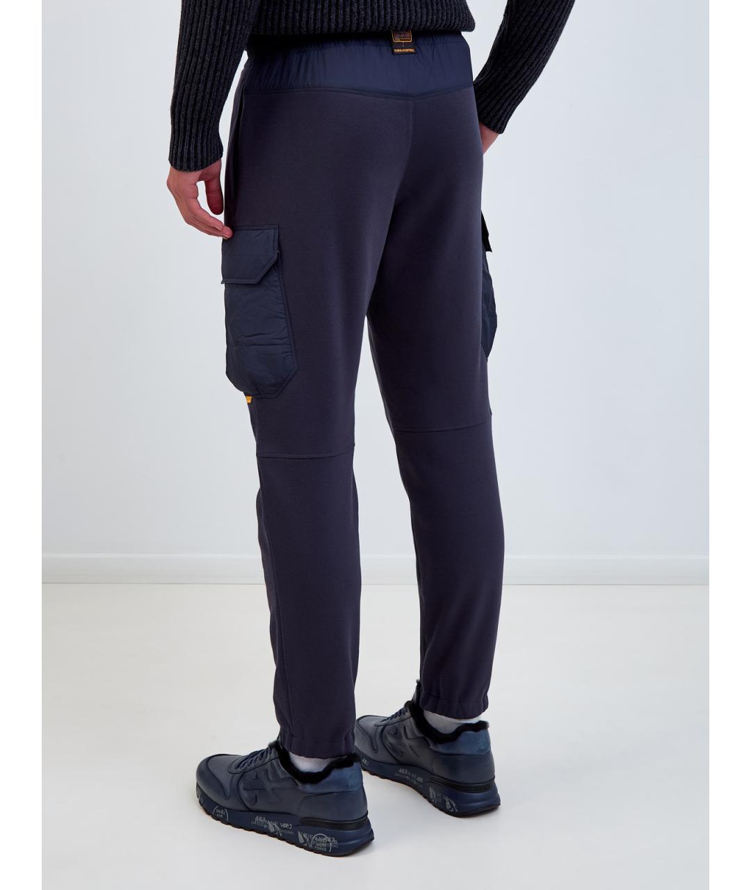 PARAJUMPERS Темно-синие хлопковые повседневные брюки, фото 4