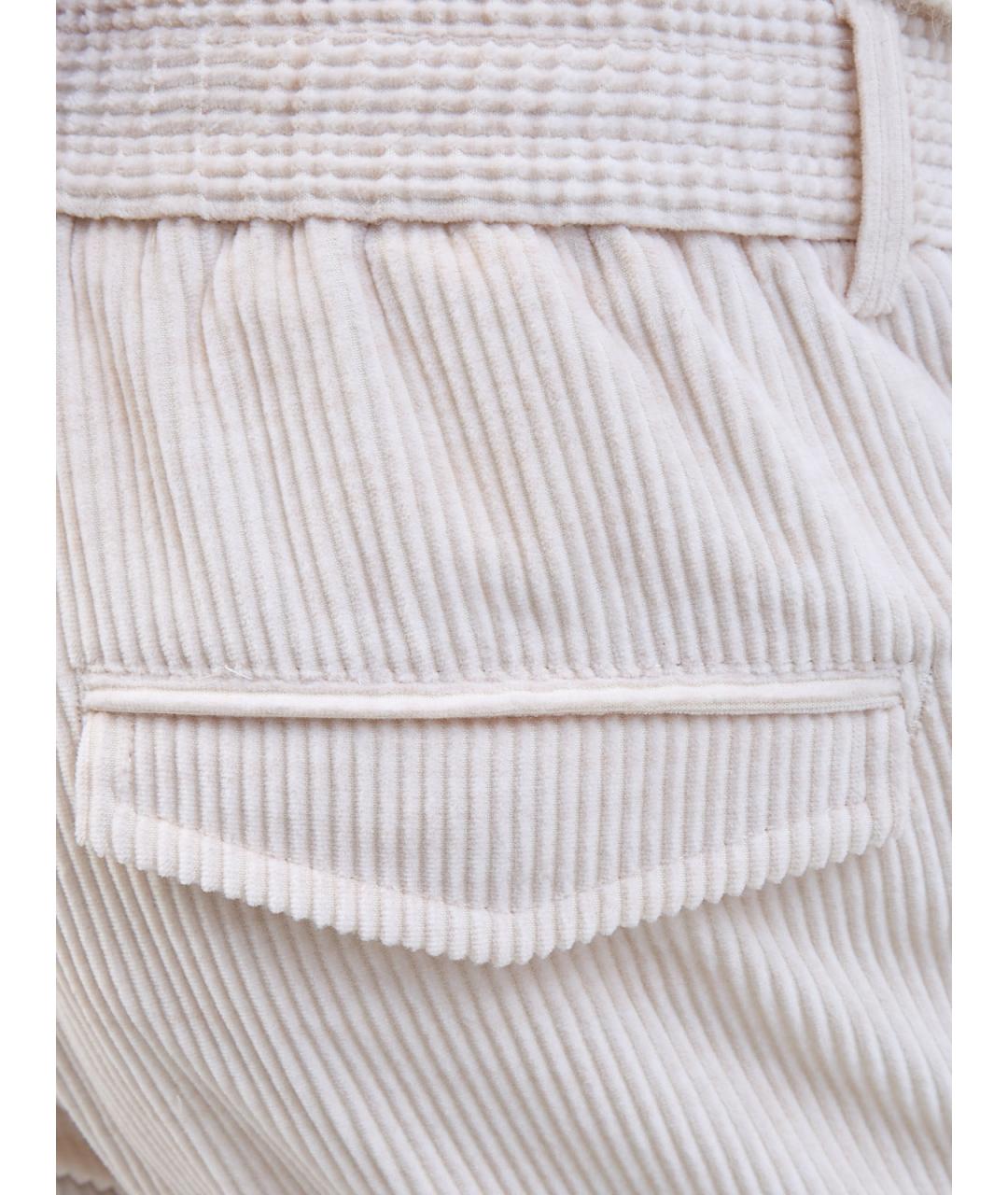 PESERICO Белые хлопковые повседневные брюки, фото 5