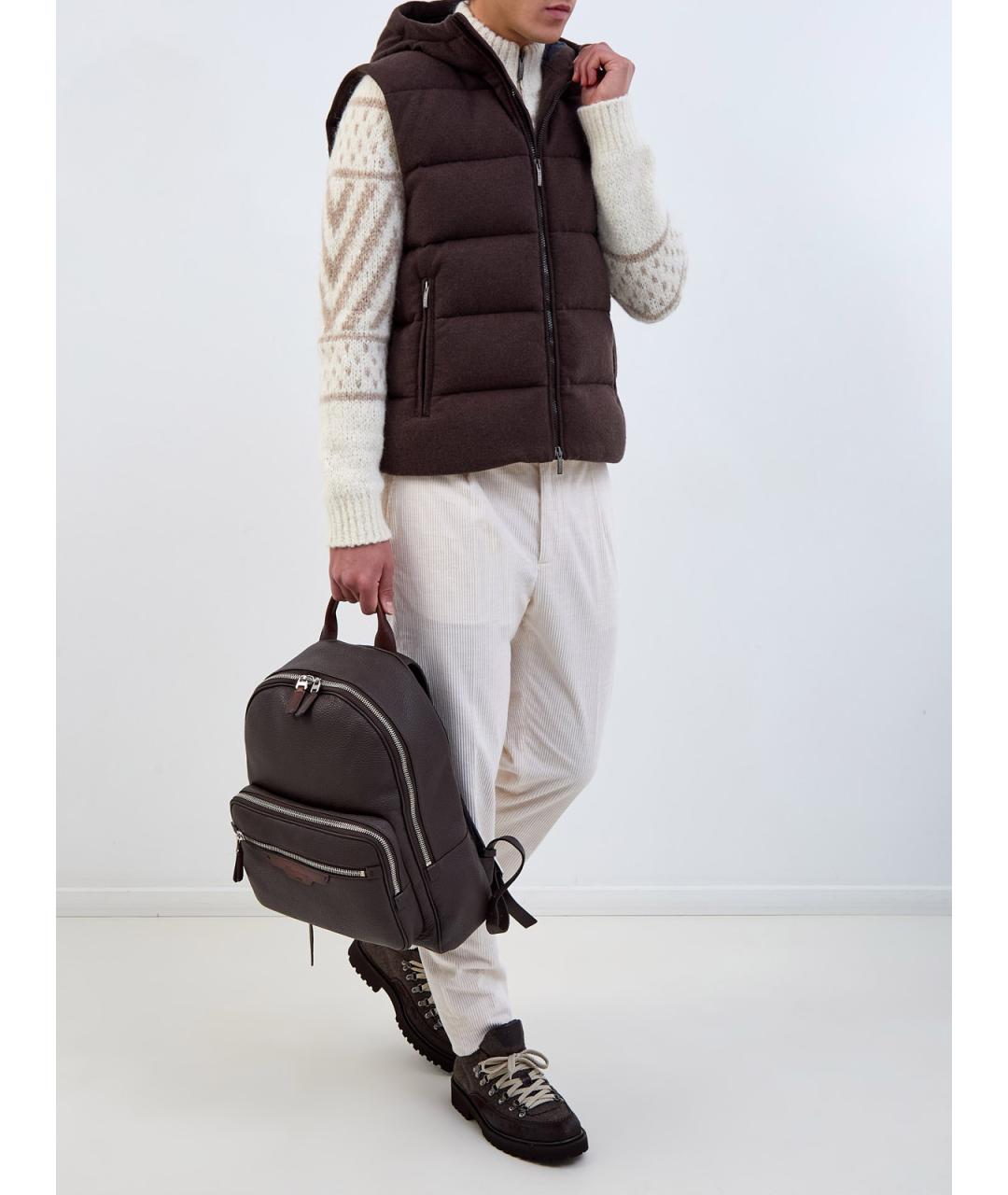 PESERICO Белые хлопковые повседневные брюки, фото 2