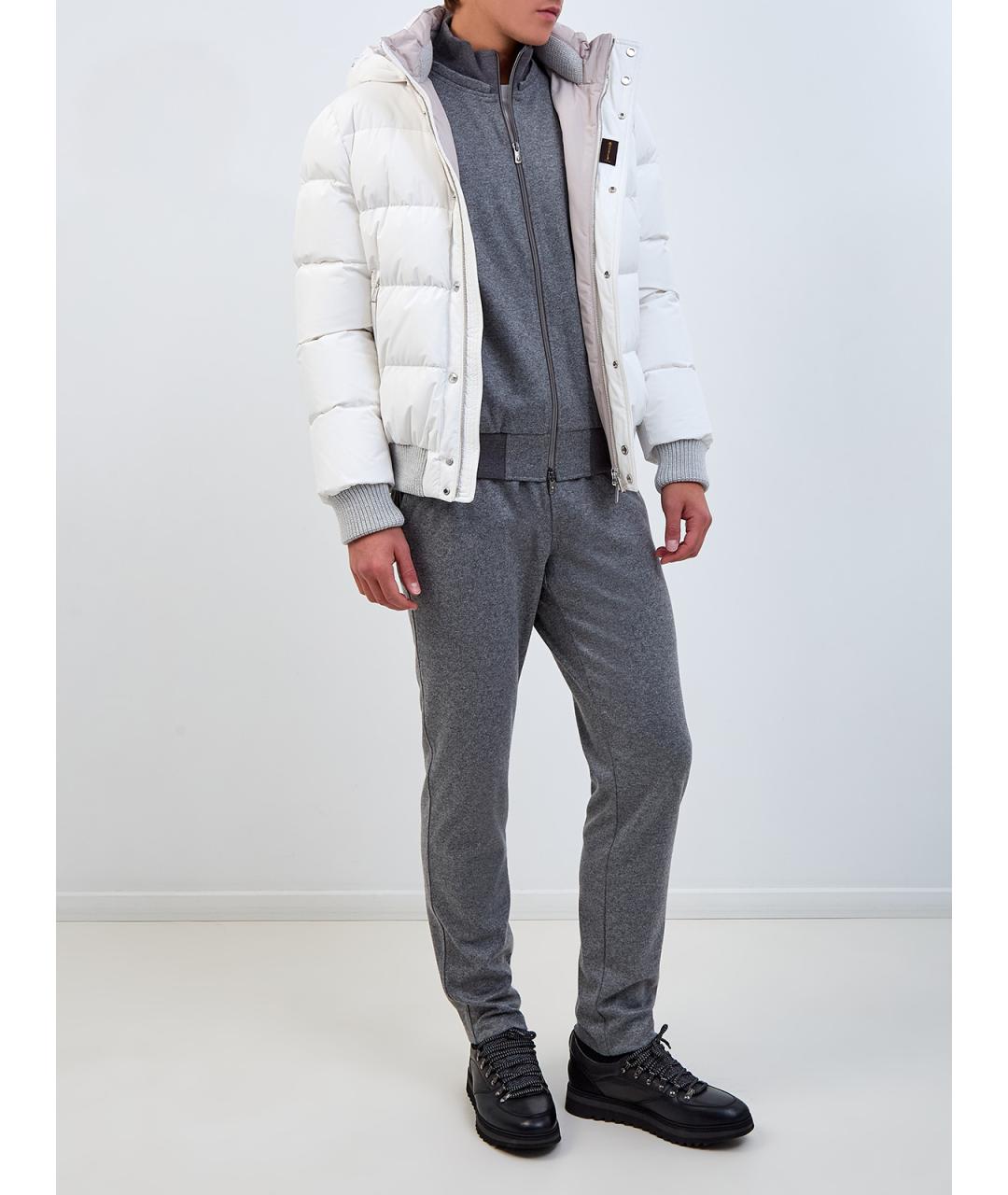 MOORER Белый полиэстеровый пуховик, фото 2