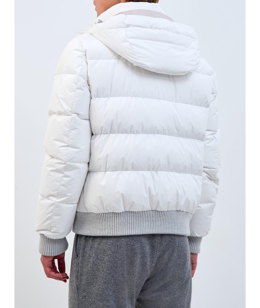 MOORER Белый полиэстеровый пуховик, фото 4