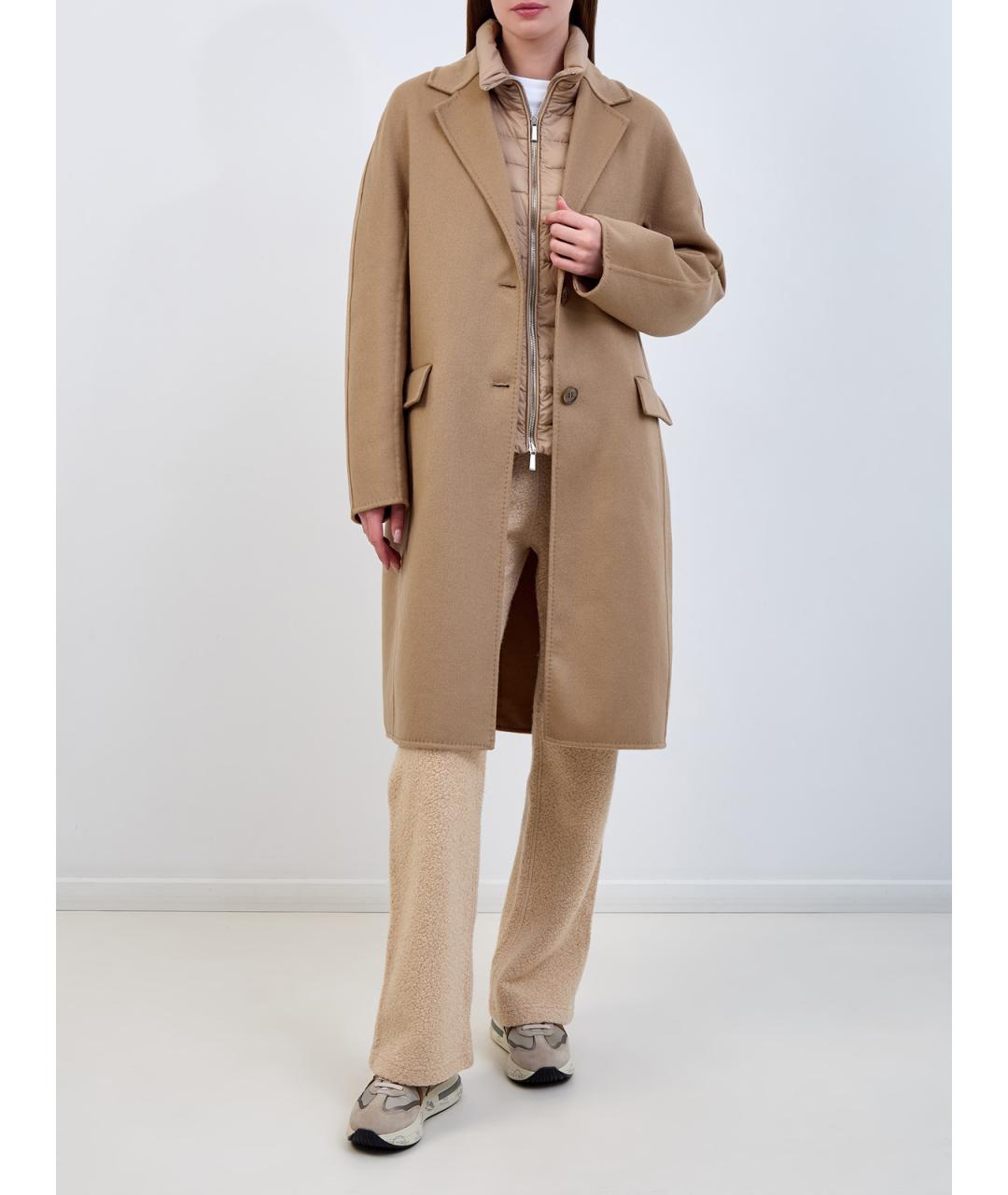 MOORER Бежевый шерстяной пуховик, фото 2