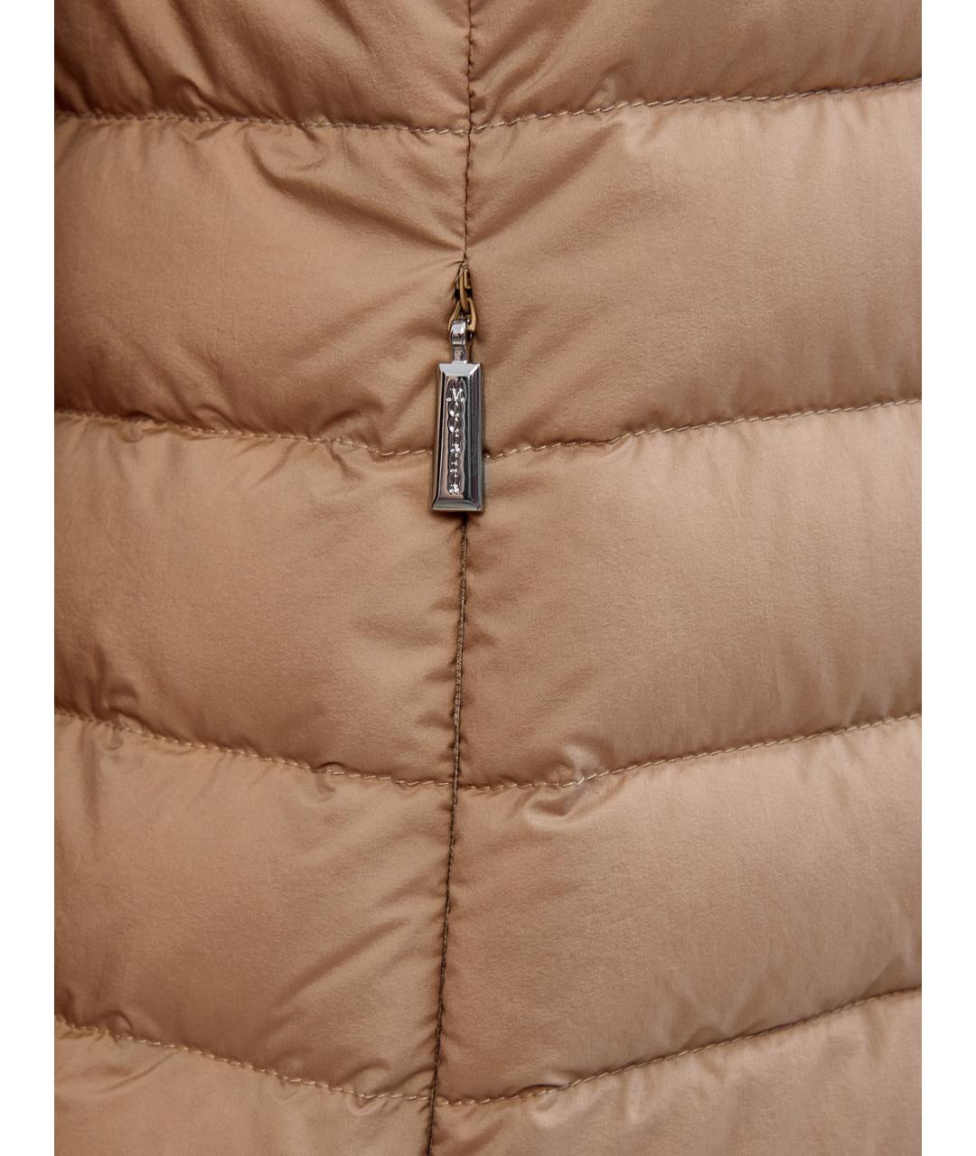 MOORER Бежевый шерстяной пуховик, фото 6