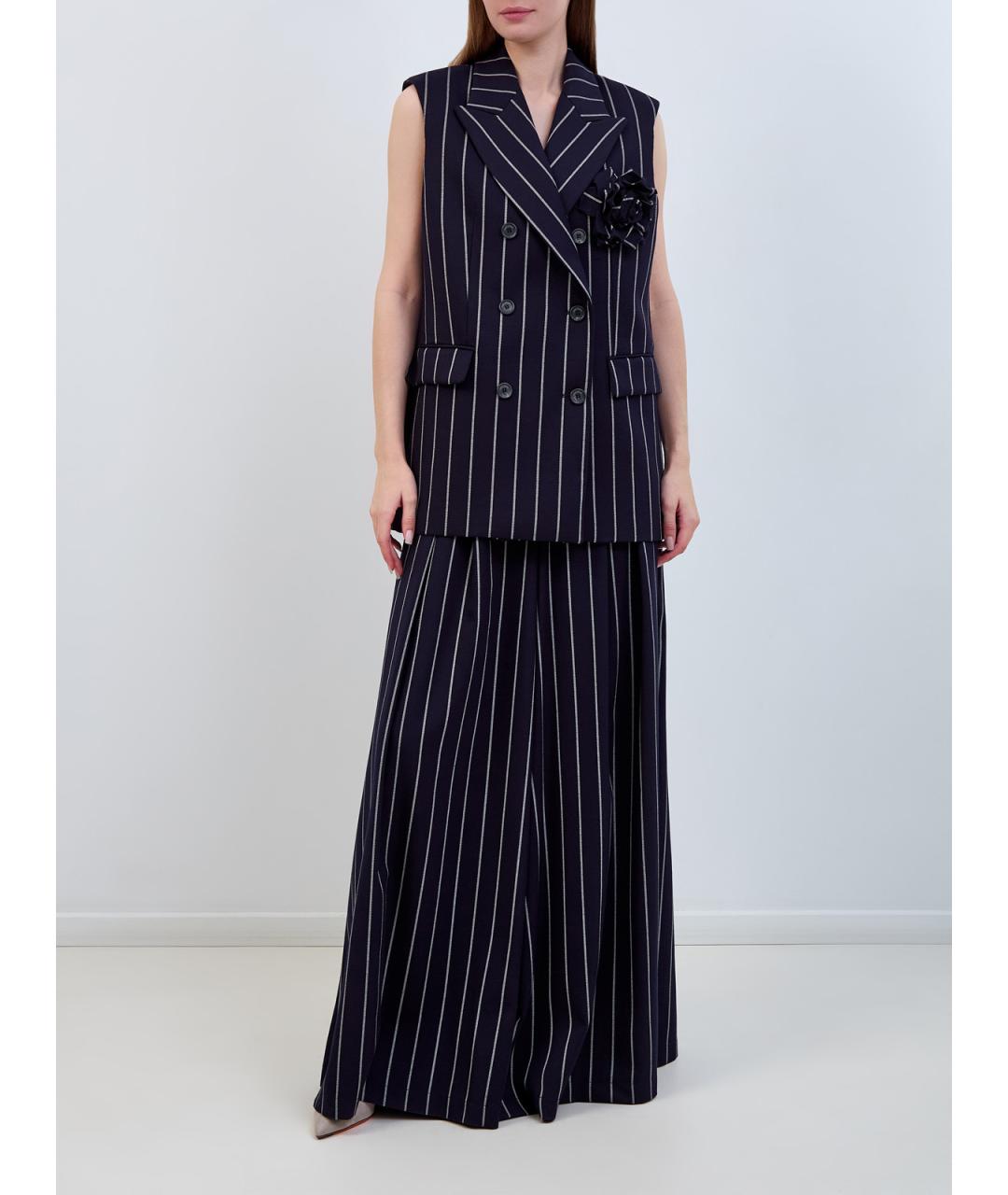 GIUSEPPE DI MORABITO Темно-синий полиэстеровый жилет, фото 2