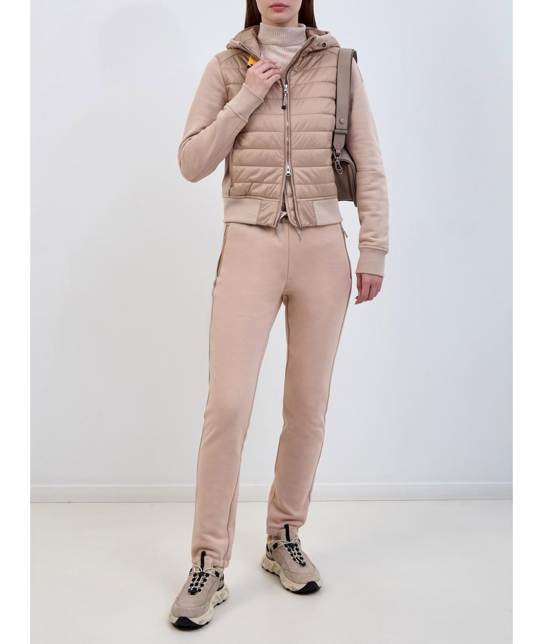 PARAJUMPERS Бежевые хлопковые брюки узкие, фото 2