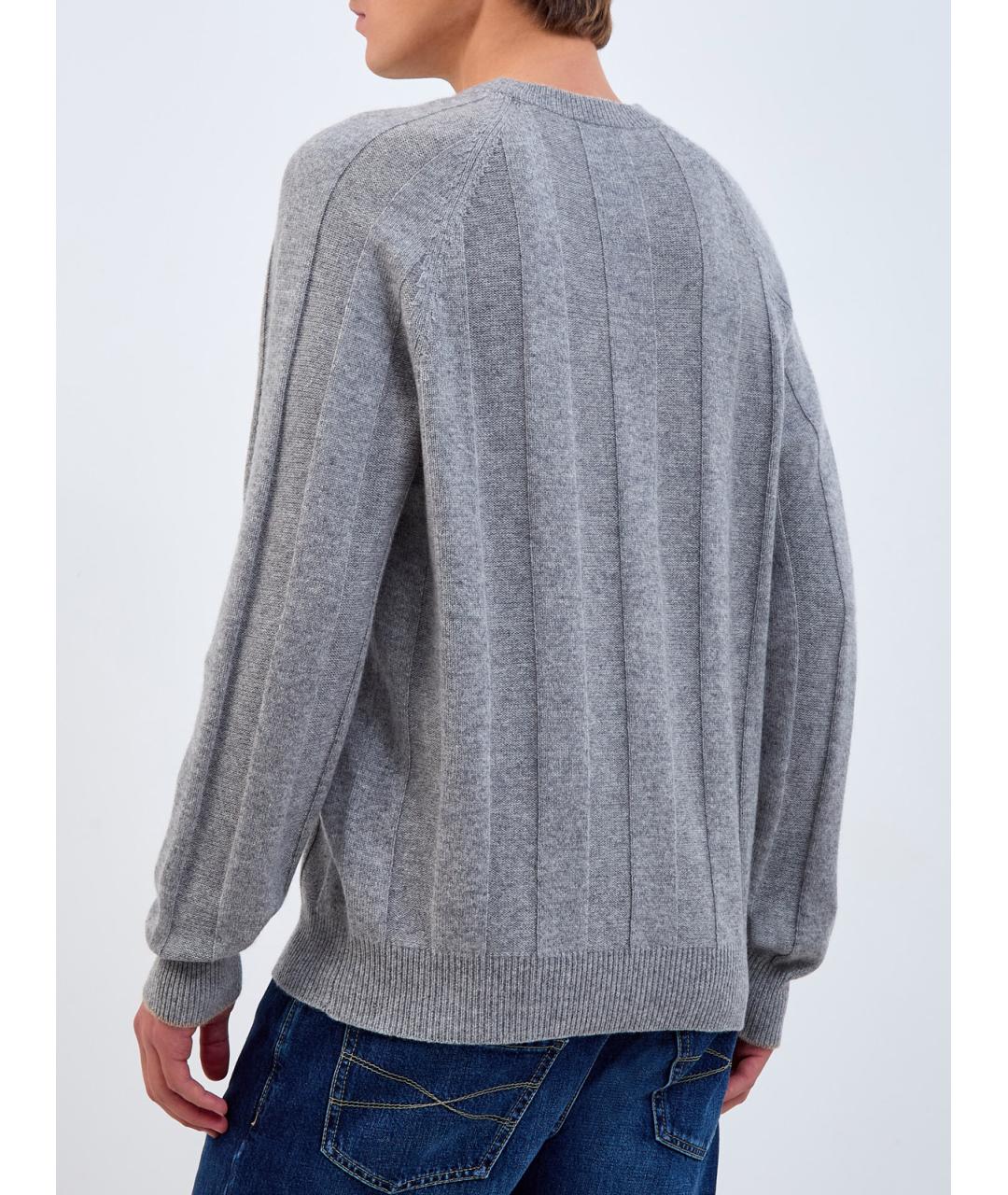 BRUNELLO CUCINELLI Серый кашемировый джемпер / свитер, фото 4