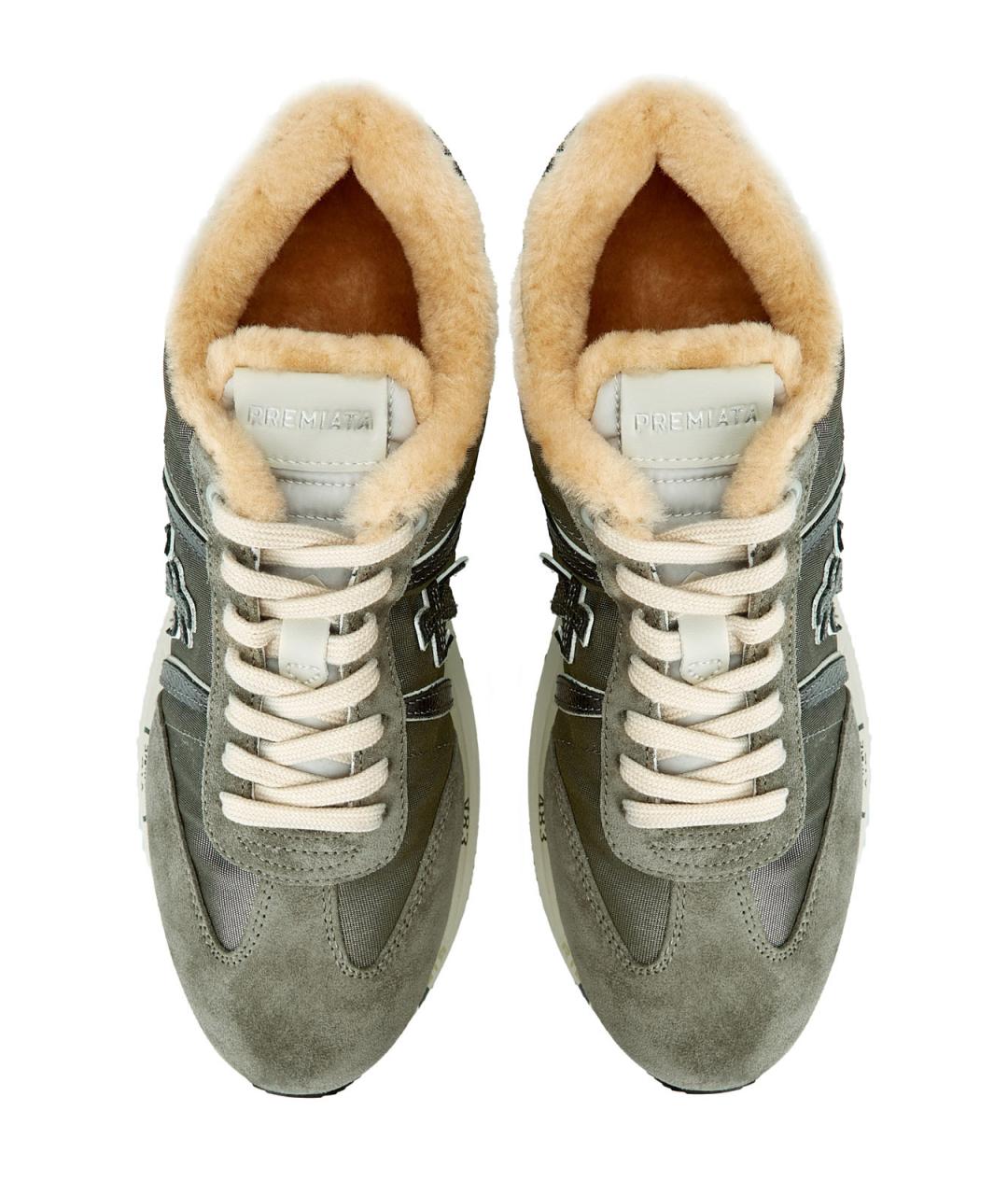 PREMIATA Зеленые текстильные кроссовки, фото 5