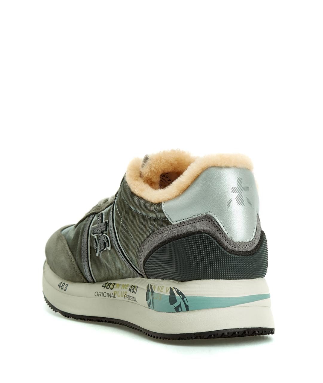 PREMIATA Зеленые текстильные кроссовки, фото 3