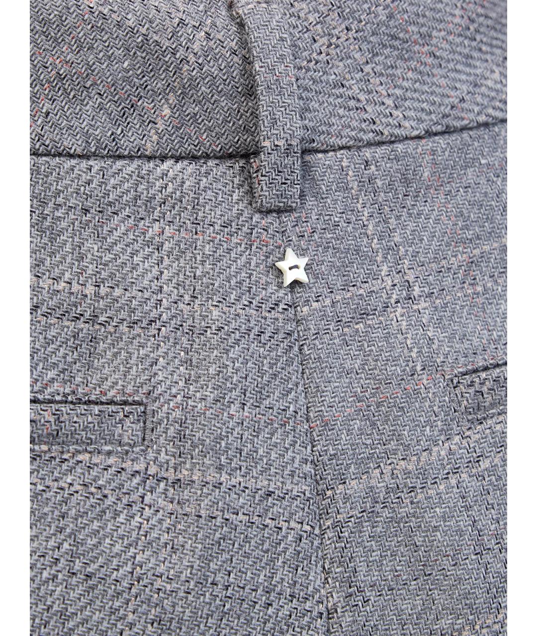 LORENA ANTONIAZZI Серые шерстяные прямые брюки, фото 6