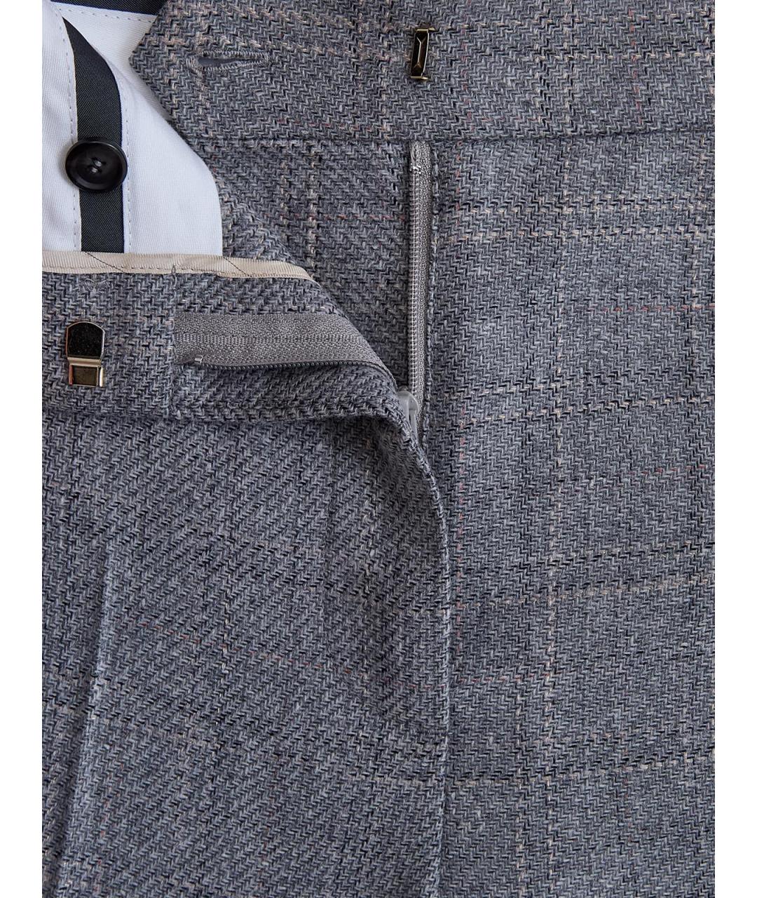 LORENA ANTONIAZZI Серые шерстяные прямые брюки, фото 7