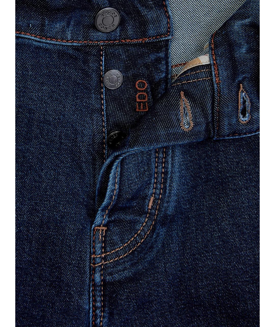 JACOB COHEN Синие хлопковые прямые джинсы, фото 6