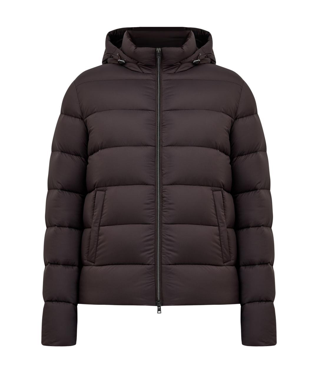 HERNO Коричневый полиамидовый пуховик, фото 1