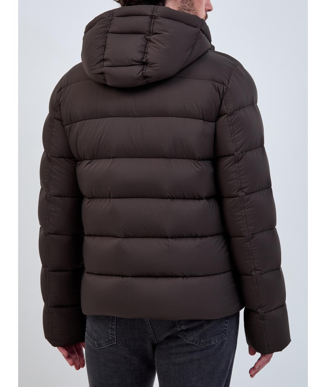 HERNO Коричневый полиамидовый пуховик, фото 4