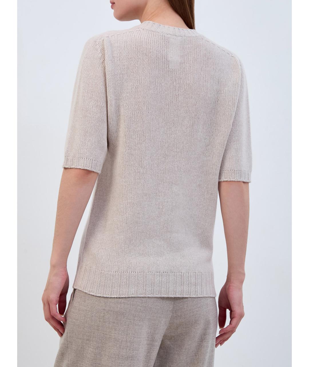 FABIANA FILIPPI Бежевый кашемировый джемпер / свитер, фото 4