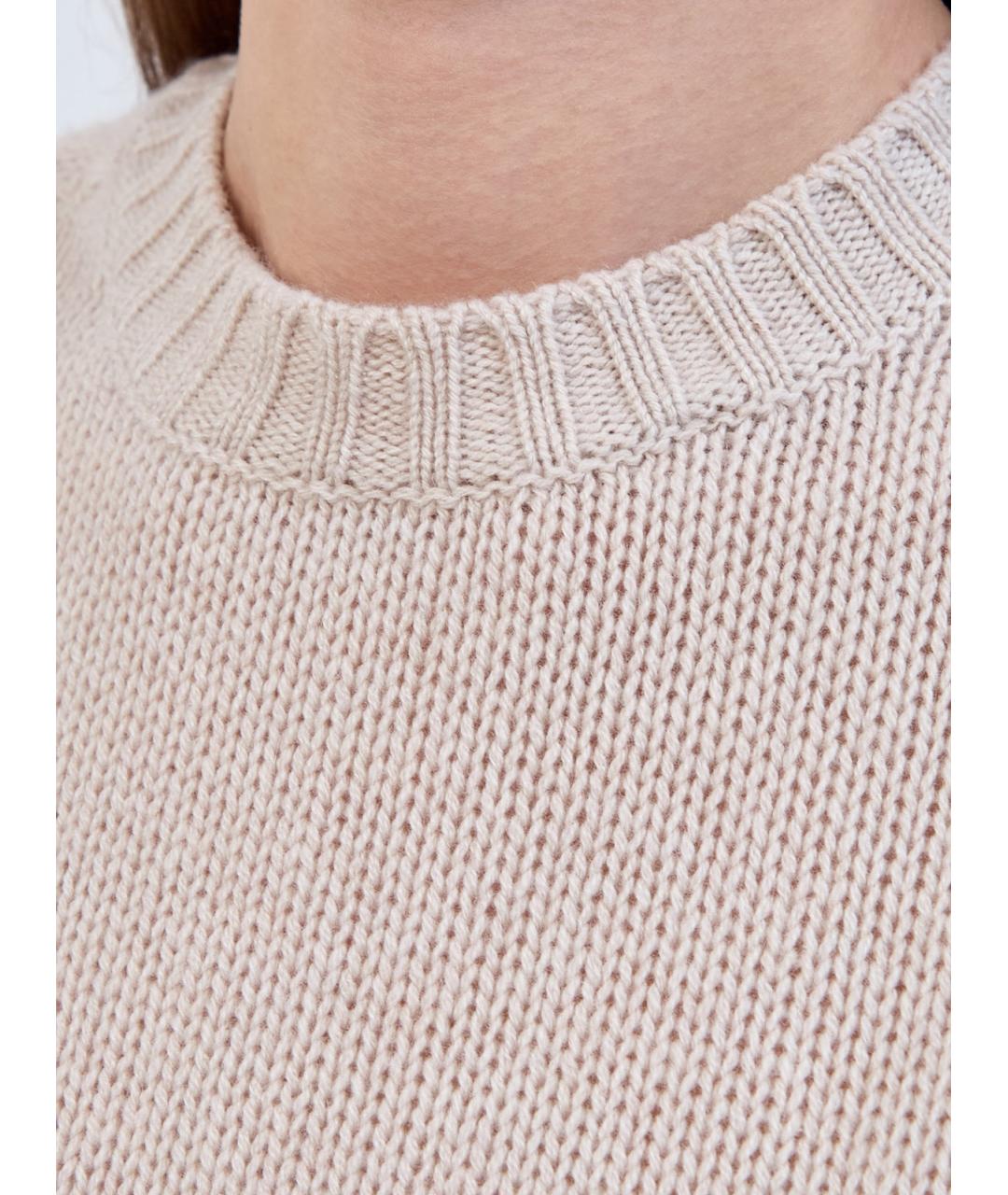 FABIANA FILIPPI Бежевый кашемировый джемпер / свитер, фото 5