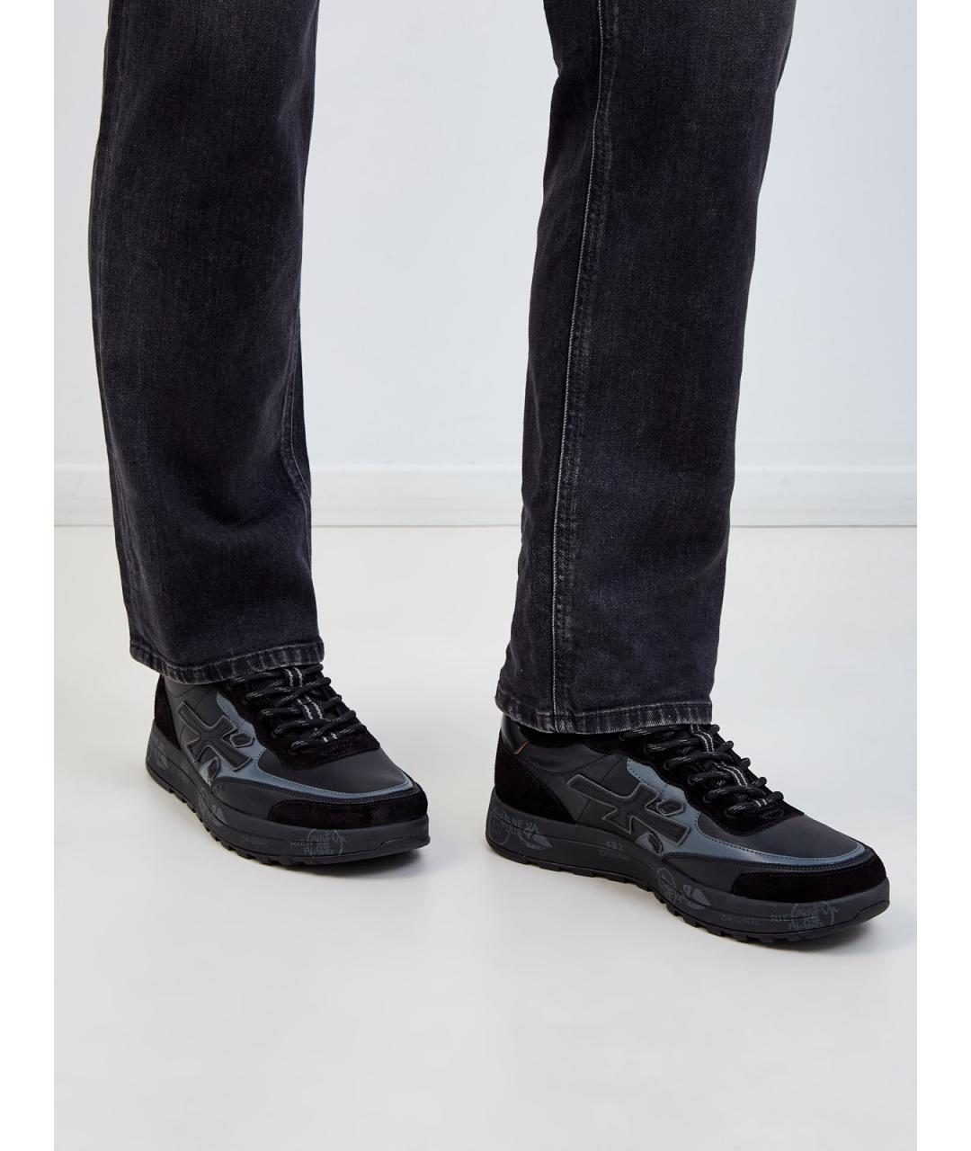 PREMIATA Серые текстильные низкие кроссовки / кеды, фото 2