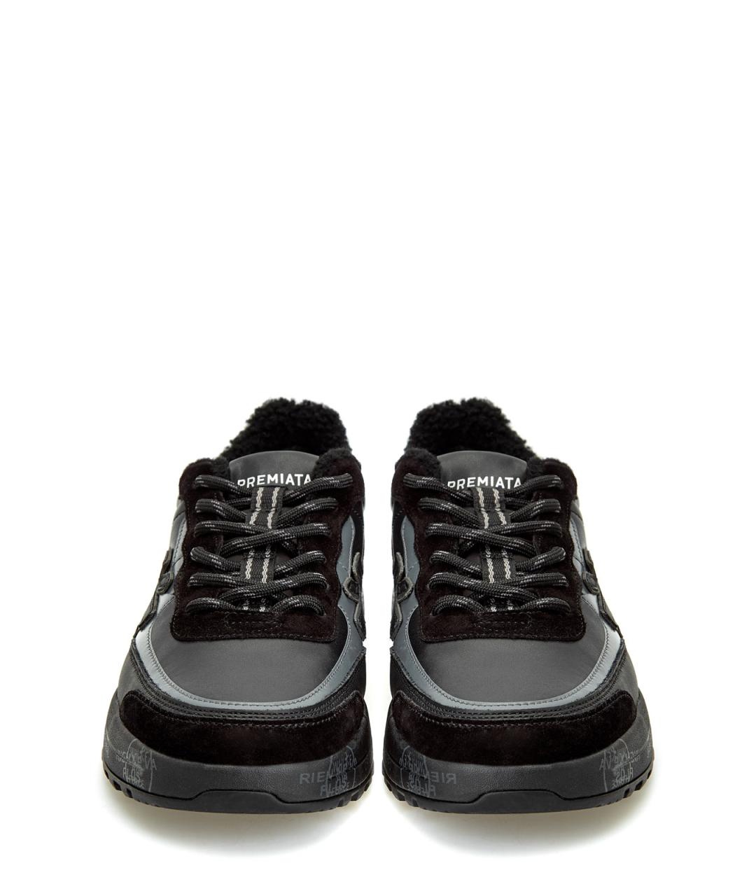 PREMIATA Серые текстильные низкие кроссовки / кеды, фото 5