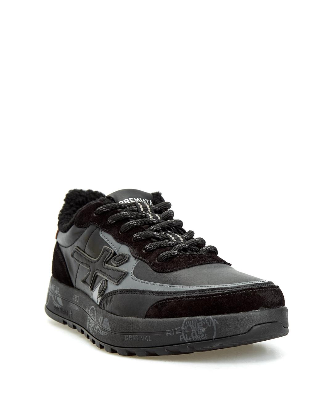 PREMIATA Серые текстильные низкие кроссовки / кеды, фото 3