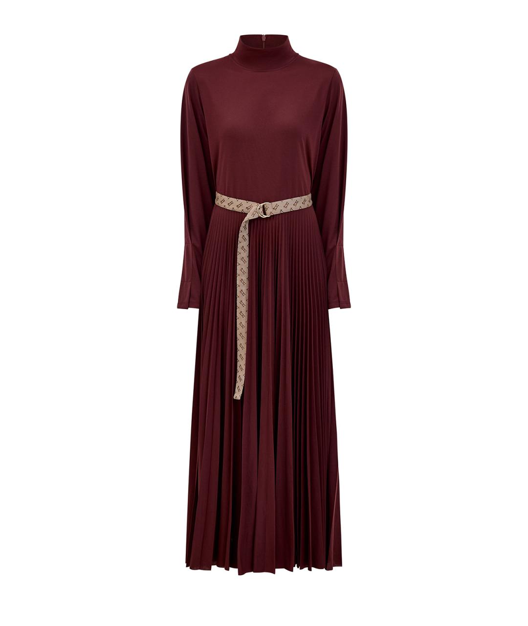 HERNO Бордовое полиэстеровое повседневное платье, фото 1