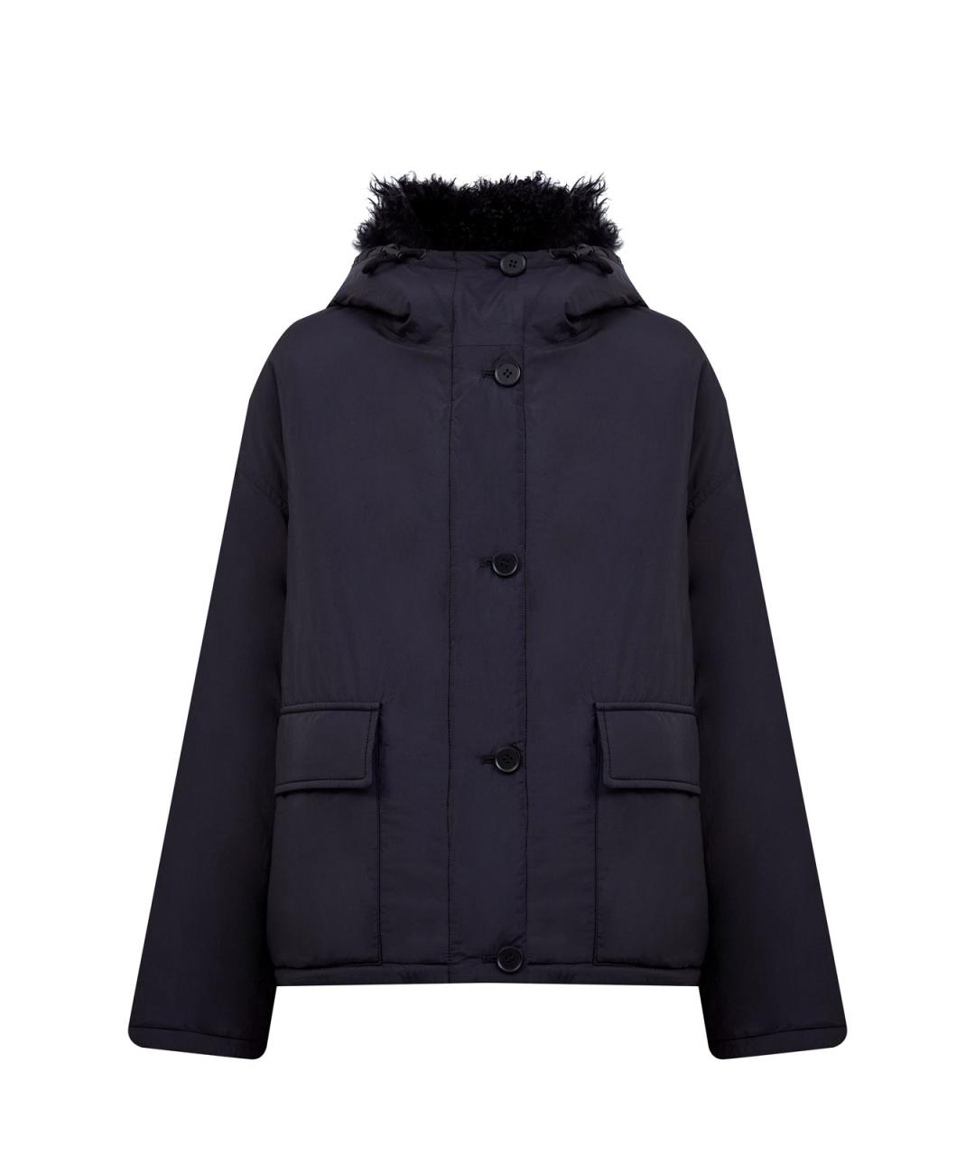 YVES SALOMON Черный полиамидовый пуховик, фото 1