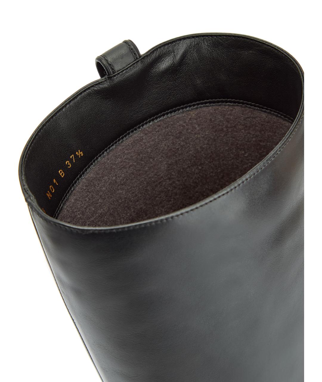 SANTONI Черные кожаные сапоги, фото 6