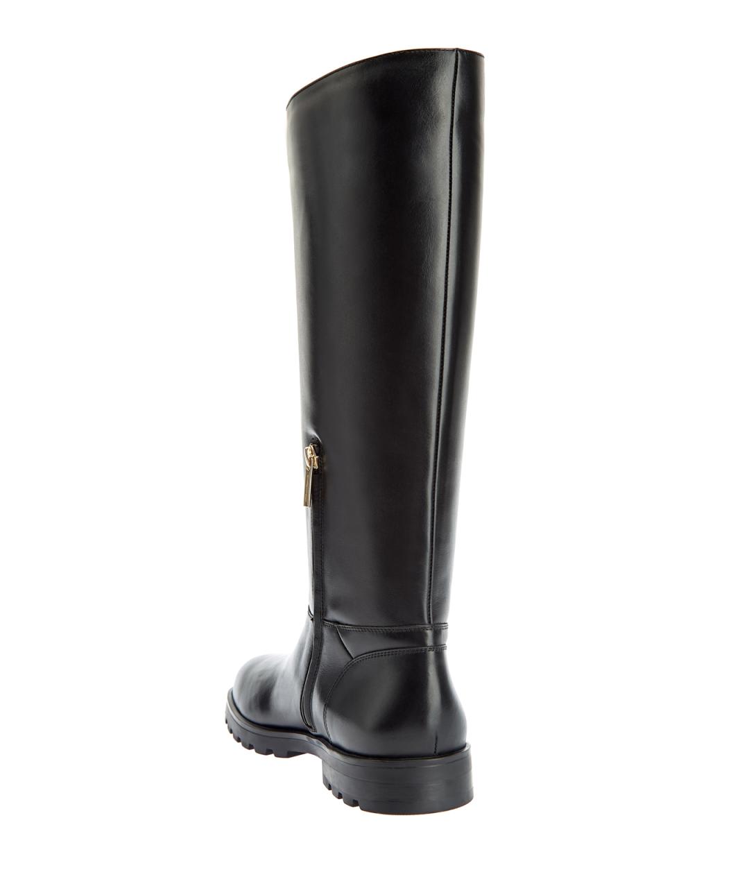 SANTONI Черные кожаные сапоги, фото 4