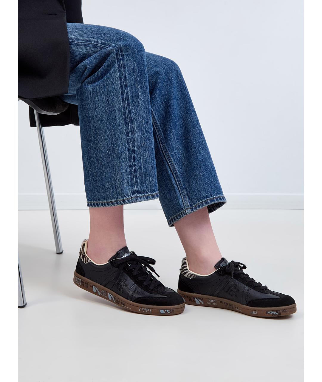 PREMIATA Черные кожаные кеды, фото 2