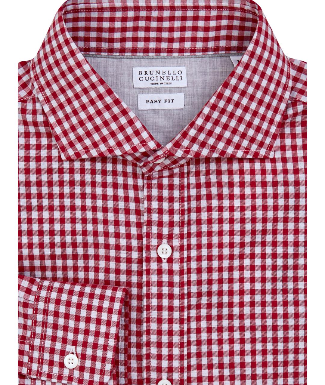 BRUNELLO CUCINELLI Красная кэжуал рубашка, фото 5