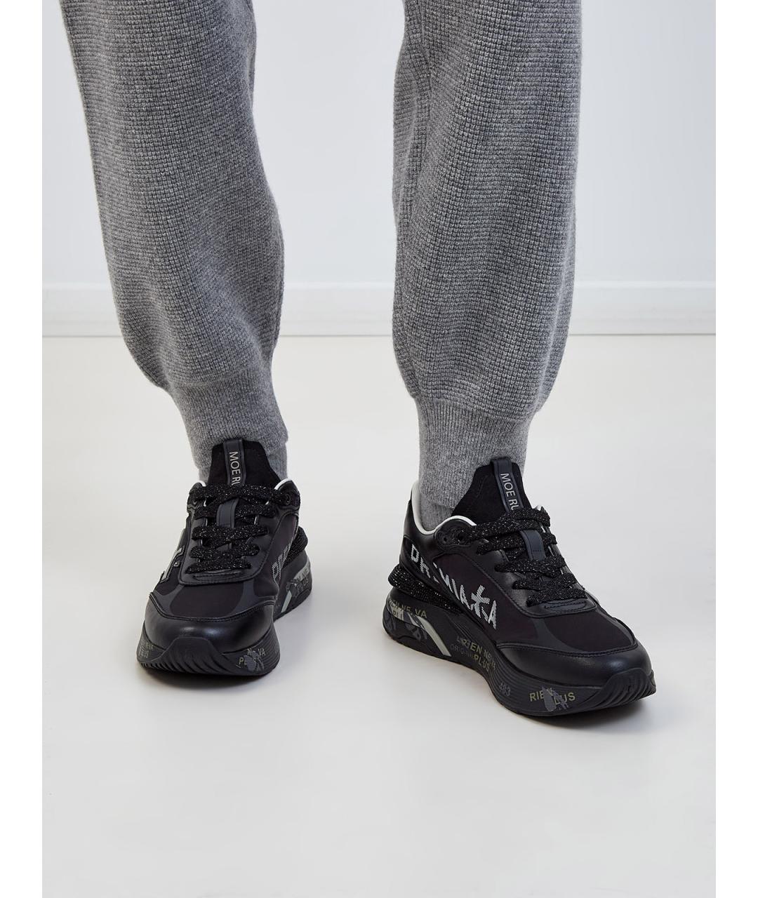 PREMIATA Черные синтетические кроссовки, фото 2