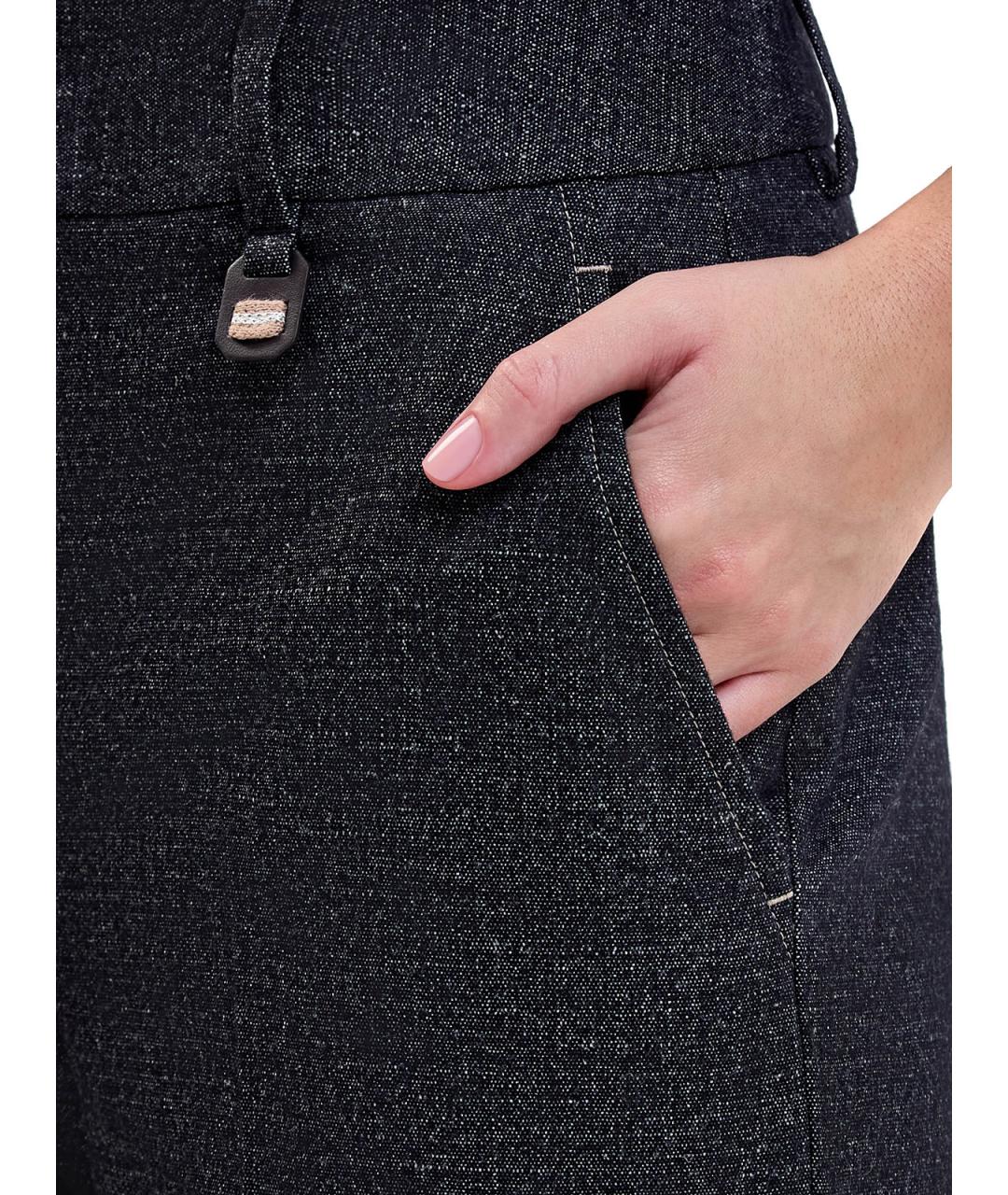 LORENA ANTONIAZZI Серые шерстяные прямые брюки, фото 6