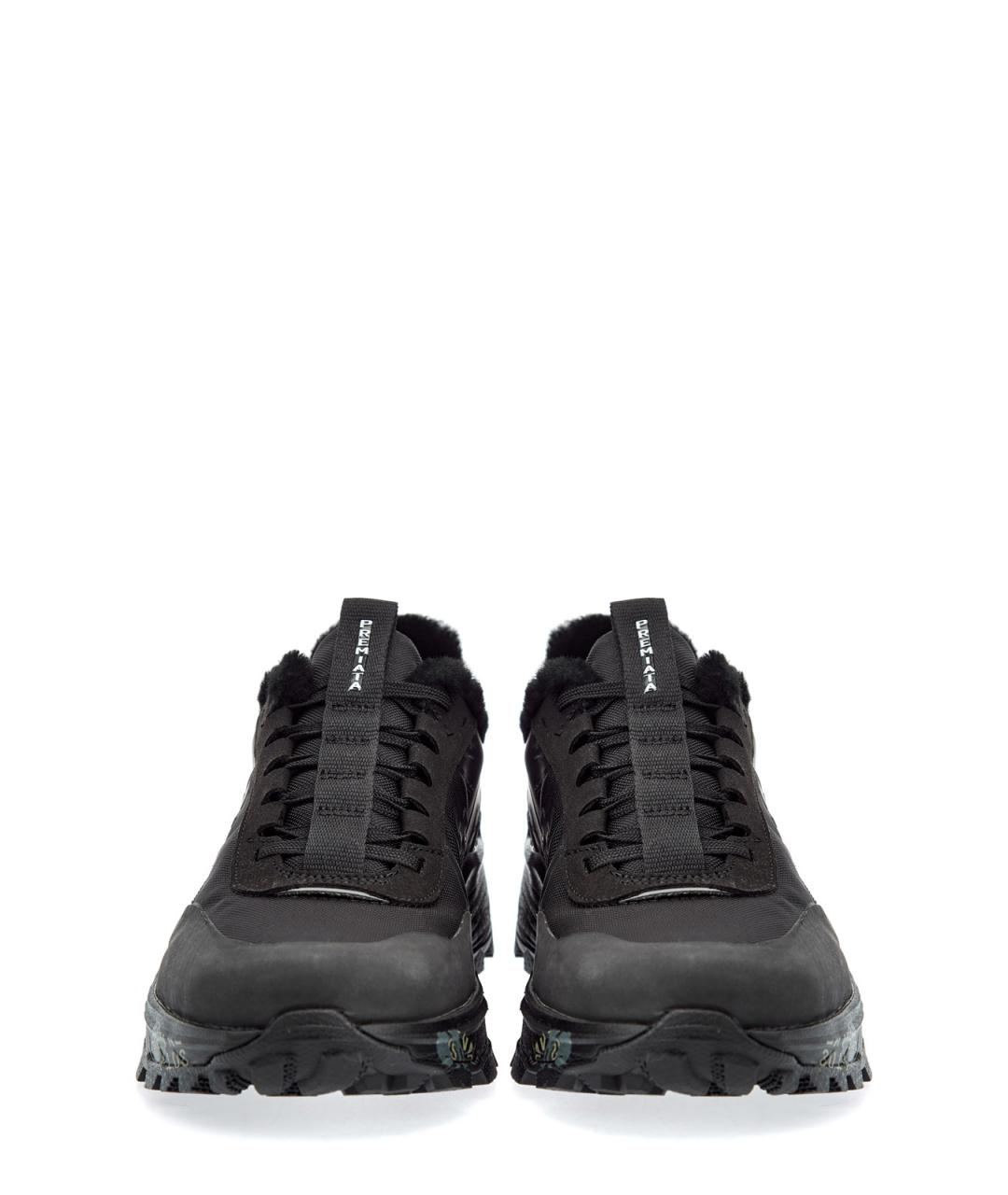 PREMIATA Черные текстильные низкие кроссовки / кеды, фото 6