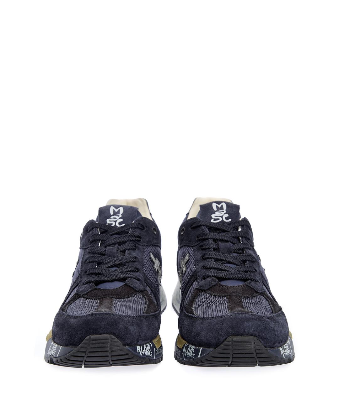 PREMIATA Синие текстильные низкие кроссовки / кеды, фото 6