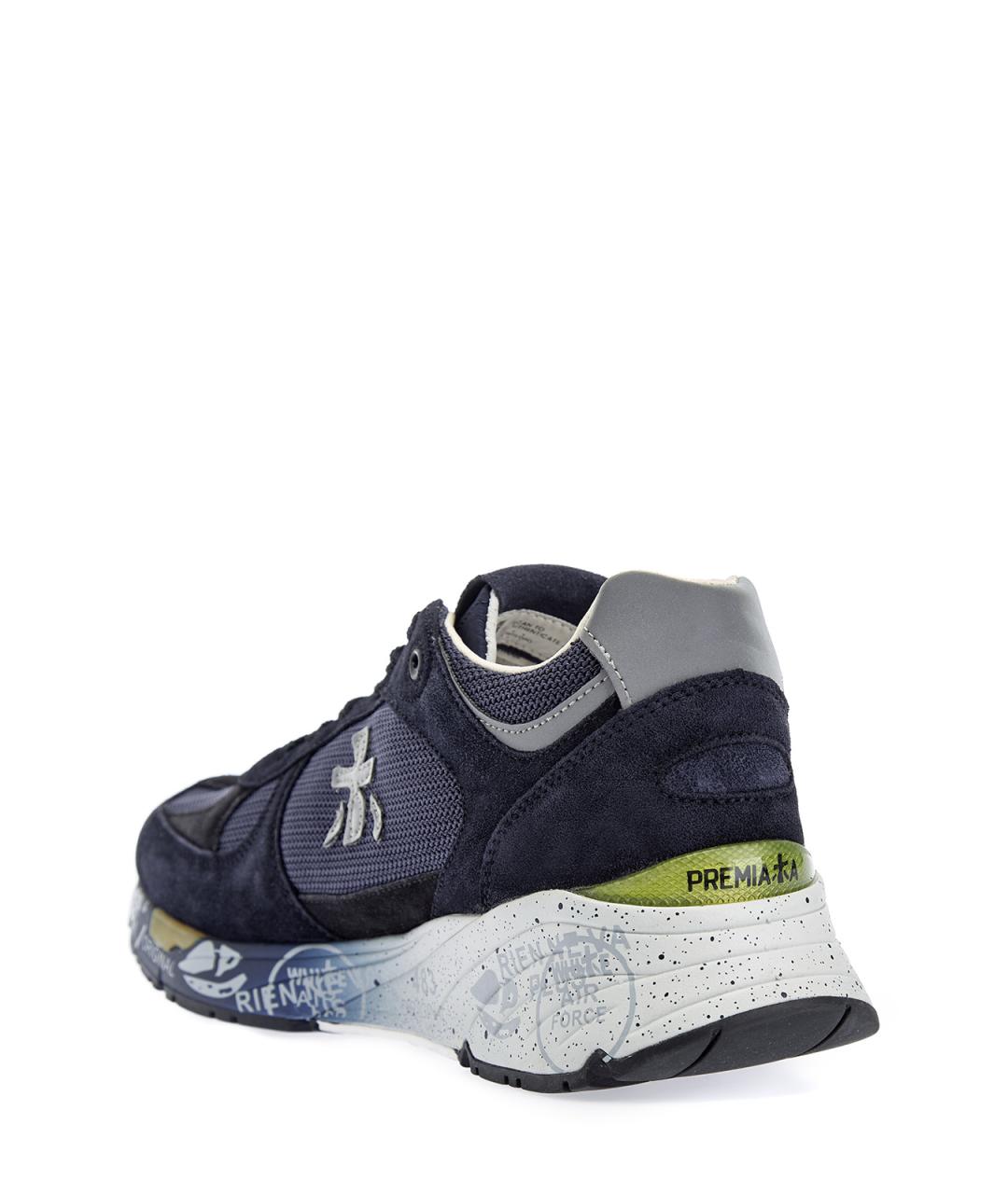 PREMIATA Синие текстильные низкие кроссовки / кеды, фото 4