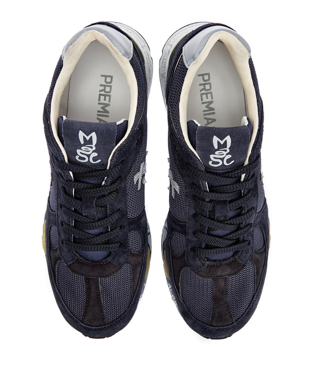 PREMIATA Синие текстильные низкие кроссовки / кеды, фото 5