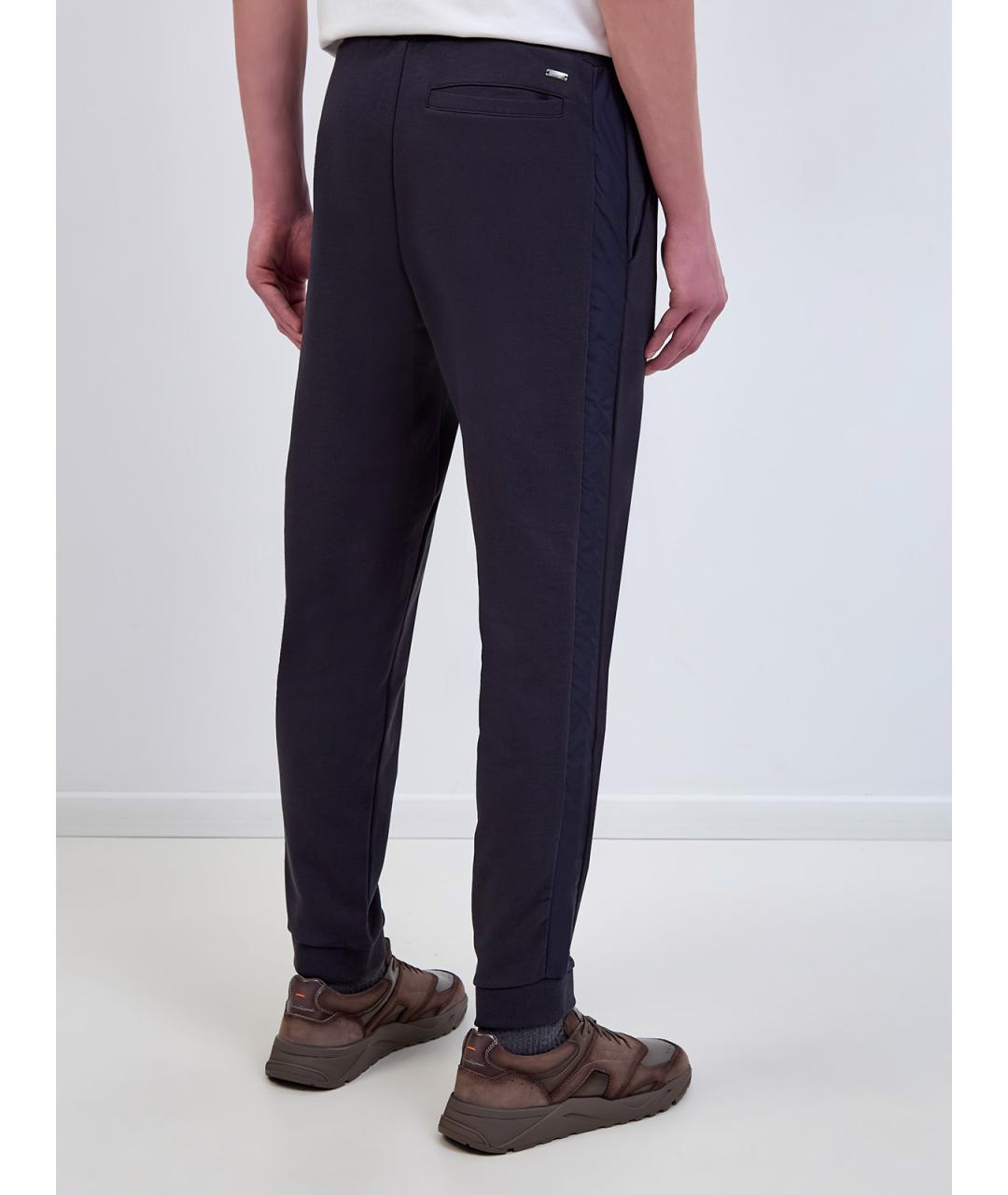 HERNO Синие хлопковые повседневные брюки, фото 4
