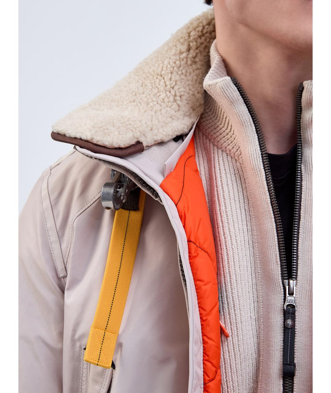 PARAJUMPERS Бежевый полиамидовый пуховик, фото 5