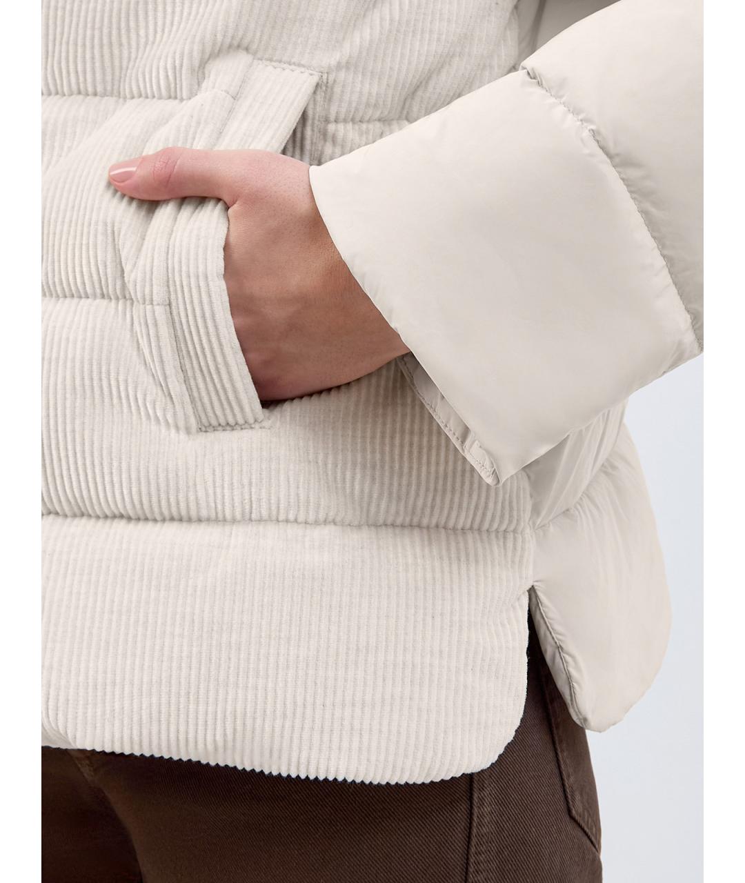 MOORER Бежевый хлопковый пуховик, фото 5