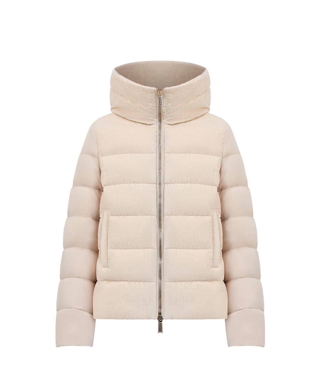 MOORER Бежевый хлопковый пуховик, фото 1