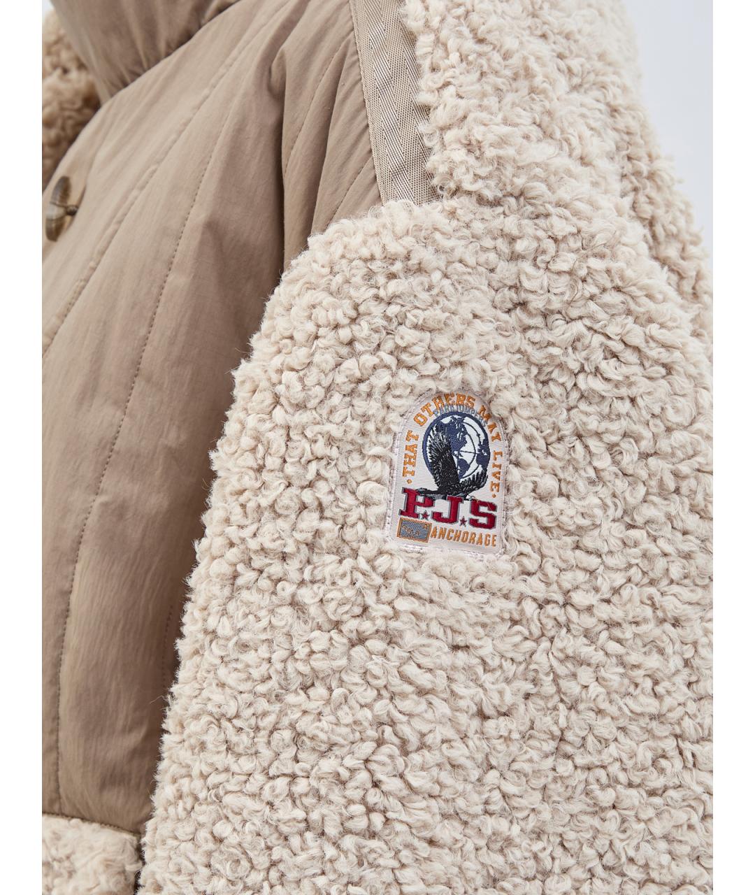 PARAJUMPERS Бежевый полиэстеровый пуховик, фото 4