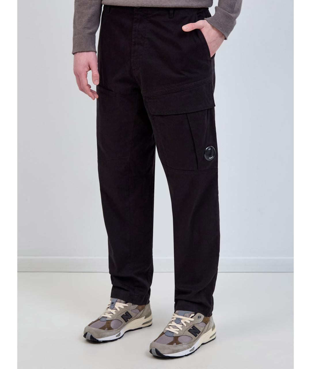 CP COMPANY Черные хлопковые повседневные брюки, фото 3