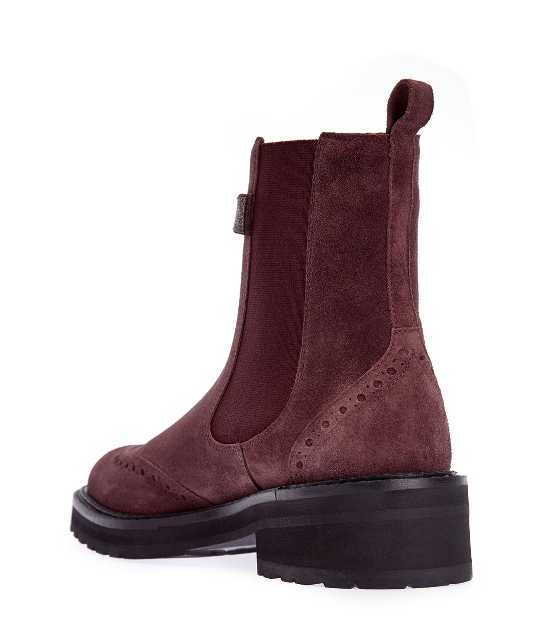 ELEVENTY Бордовые замшевые ботинки, фото 4