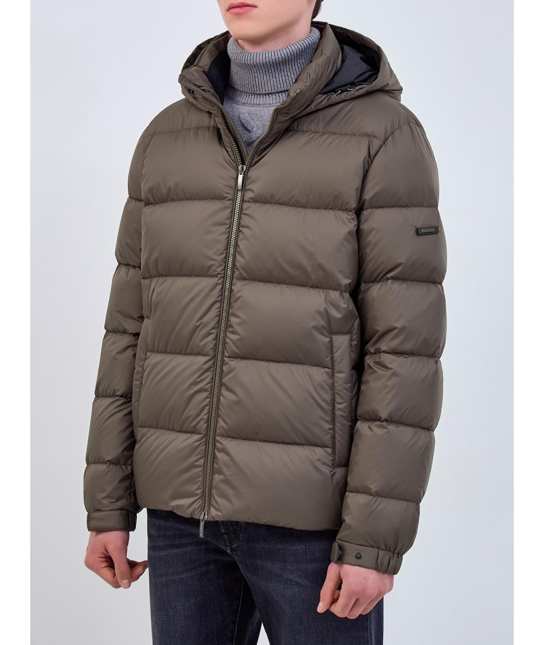 PESERICO Коричневый полиэстеровый пуховик, фото 3