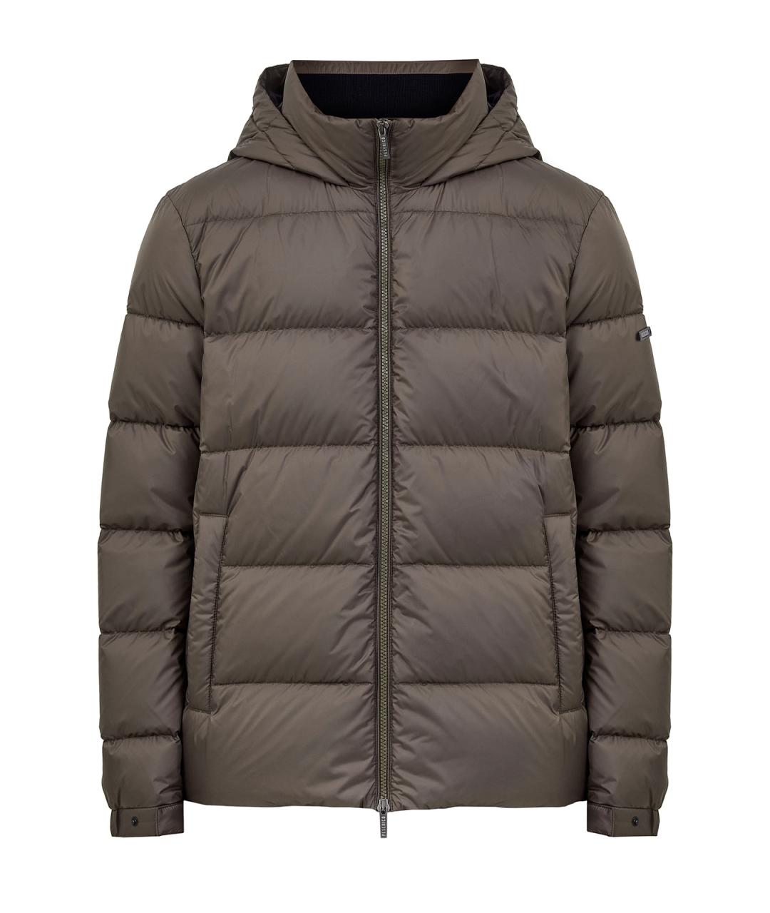 PESERICO Коричневый полиэстеровый пуховик, фото 1