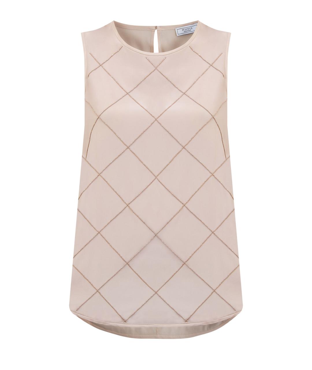 PESERICO Бежевая шелковая блузы, фото 1