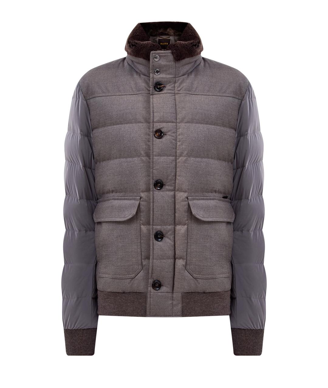 MOORER Коричневый полиамидовый пуховик, фото 1