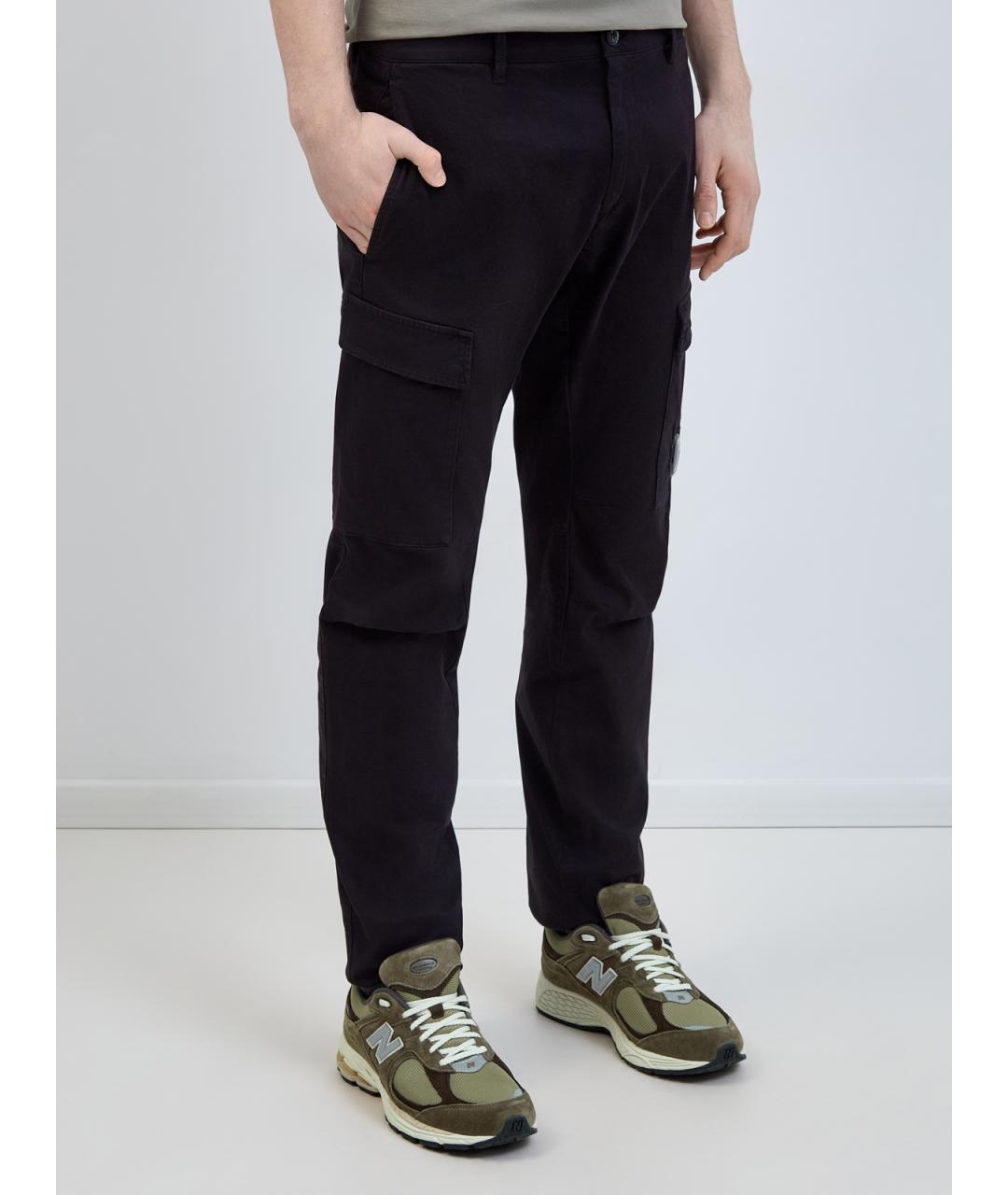 CP COMPANY Черные хлопковые повседневные брюки, фото 3