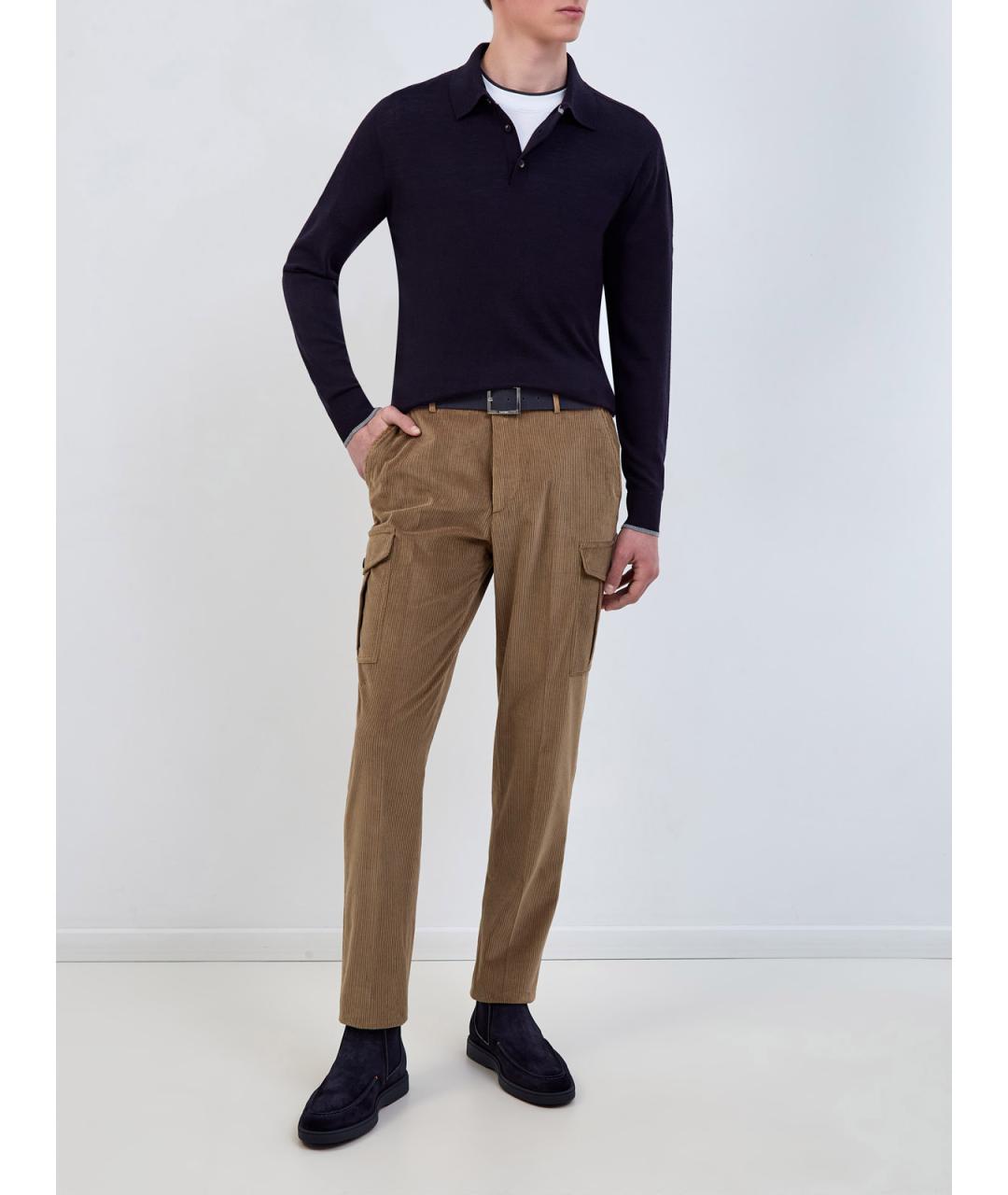 PESERICO Синее поло с длинным рукавом, фото 2