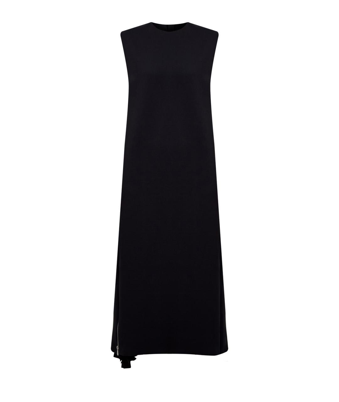 JIL SANDER Черное шерстяное повседневное платье, фото 1
